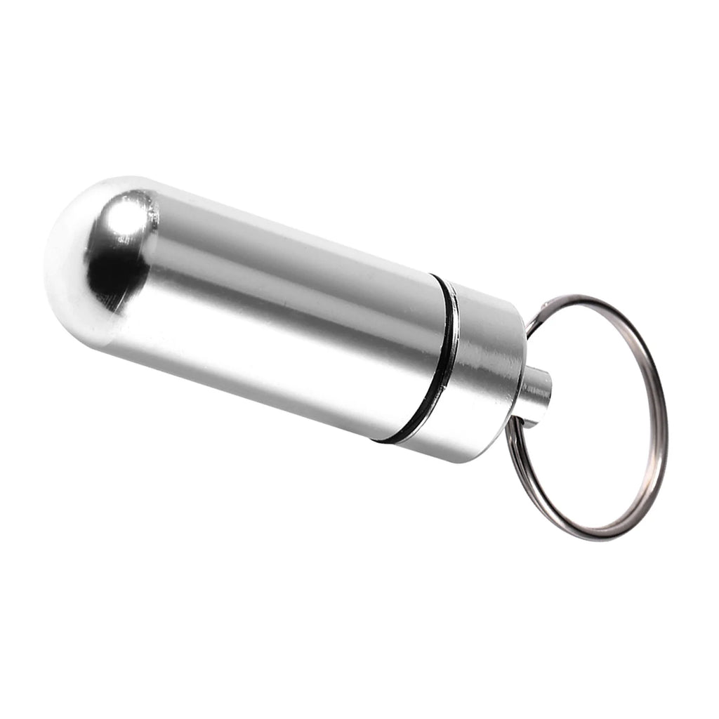Medicine Perfume Container Travel Pill Box WaterProof Mini Keychain Tablet Storage Box Case Medicine Perfume Container Qme