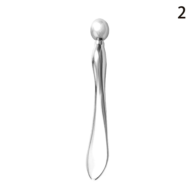 Eye Face Cream Applicator Alloy Beauty Spoon Roller Facial Massage Qme 2 Silver