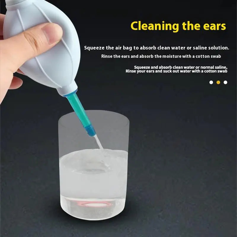Single Handed Ear Suction Bulb Wax Removal Cleaning Syringe Rubber Qme