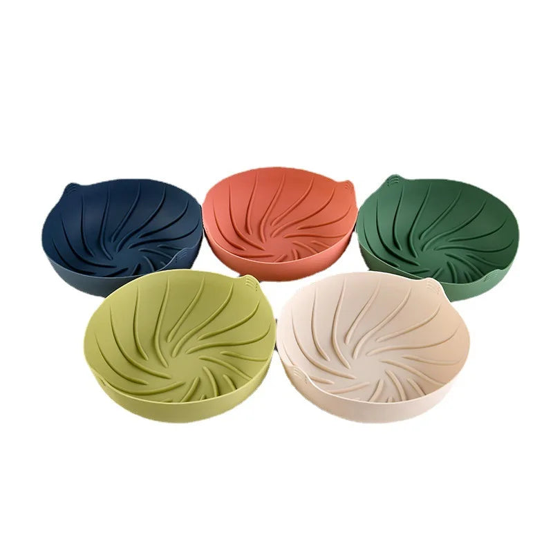 Silicone Air Fryer Basket High Temperature Resistant Baking Silicone Pan Inner Basket Silicone Pot Air Fryer Qme