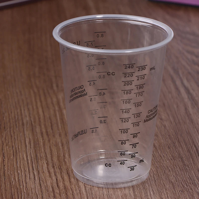Disposable Plastic Measuring Cups Precise Resin Paint Mixing Cup Epoxy Qme