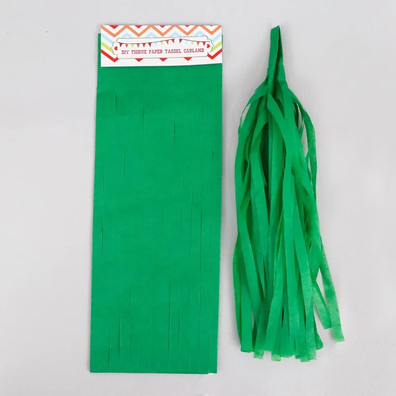 Valentine's Day Gradient 2-Meter Color Tassel Party Decoration Qme Deeo Green