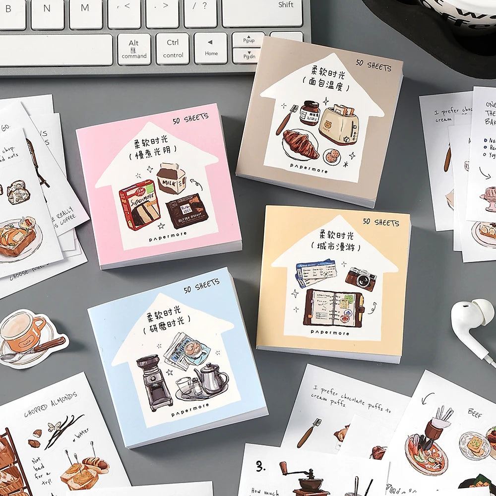 50 pcs Ins Magazine Sticker Book Washi Paper Journal Stickers Material DIY Decoration Memo Pad Scrapbooking Supplies Stationery Qme