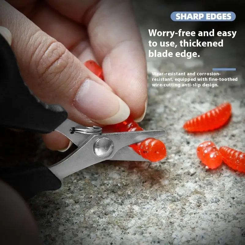Titanium Coating Stainless Steel Fishing Scissor Plier Cut PE Braid Qme