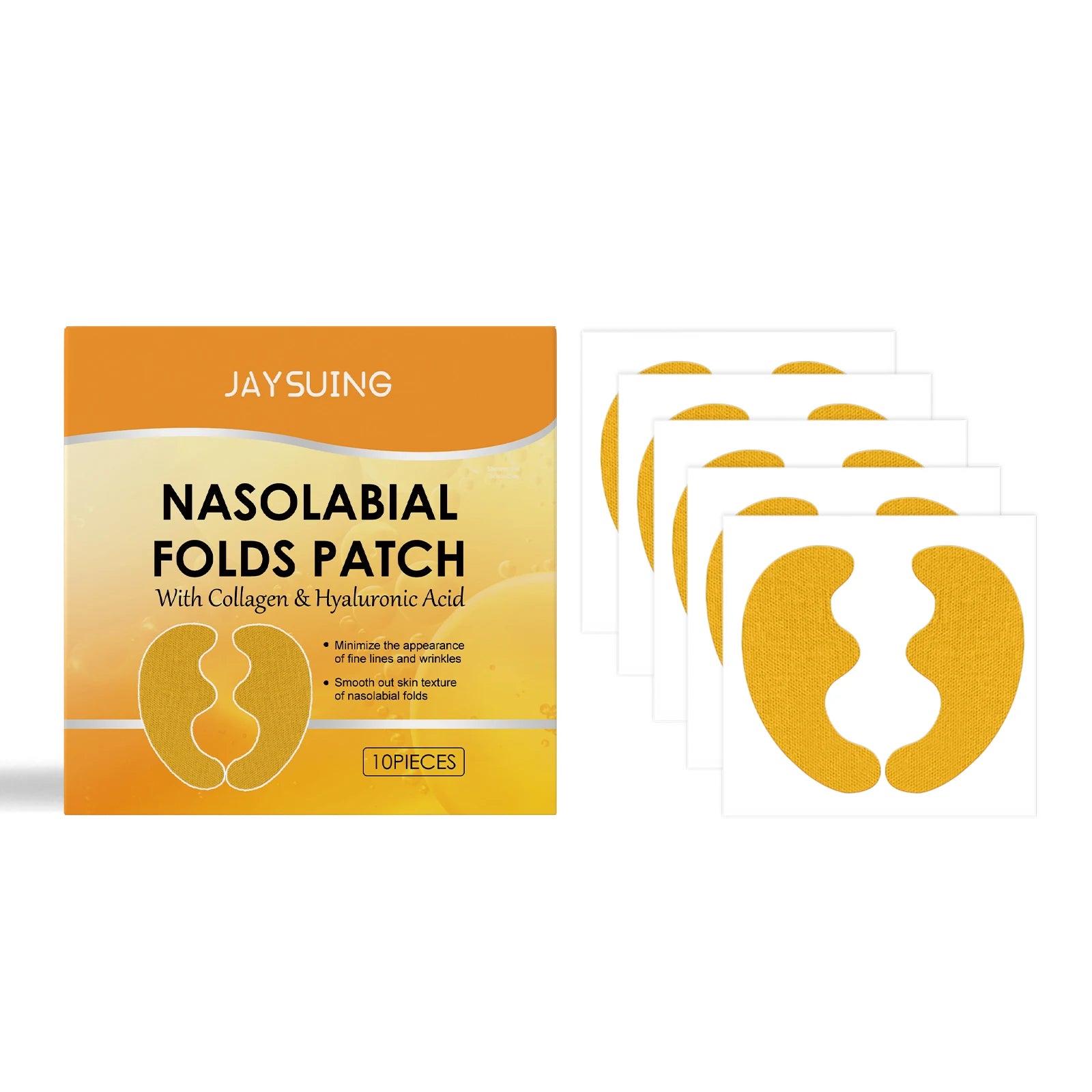 Nasolabial Folds Patch Contain Collagen Hyaluronic Acid Firming Skin Fade Fine Lines Deep Moisturizing Facial Mask Anti Wrinkle Qme 10Pcs