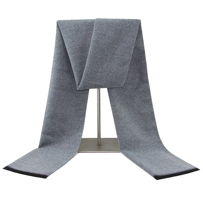 Solid Cashmere Scarf Winter Warm Neckerchief Pashmina Navy Black Qme rt2 One Size >8Y