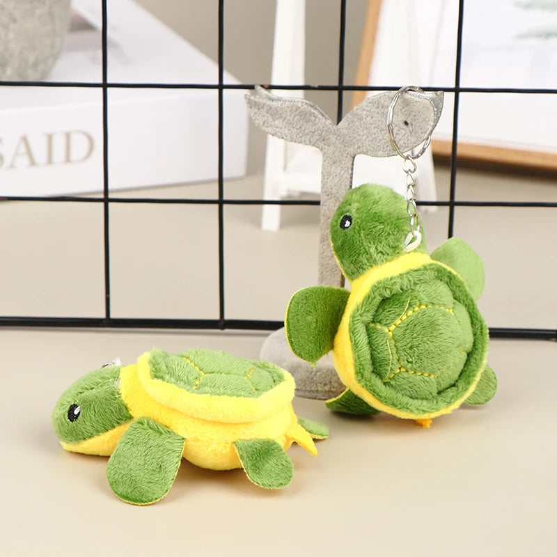 Cute Turtle Doll Stuffed Cartoon Soft Plush Toy Keychain Bag Pendant Qme
