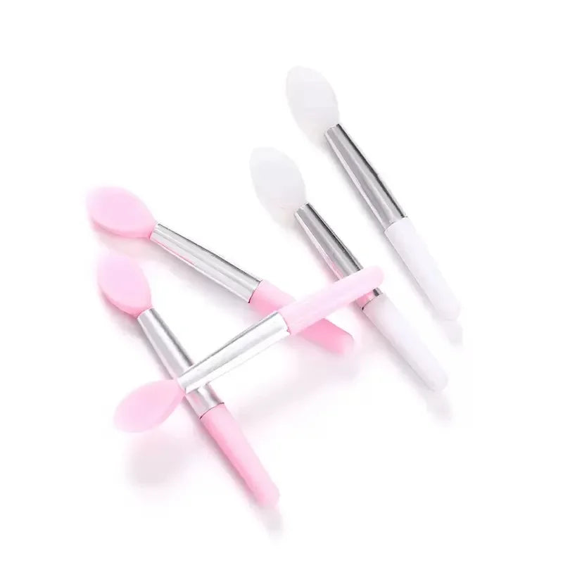 3/10PC Portable Silicone Lip Brush With Cover Soft Multifunctional Lip Balm Applicator Lipstick Lipgloss Makeup BrushesWholesale Qme