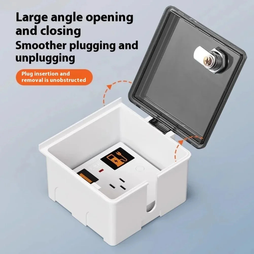 Outdoor Socket Box Anti-theft Waterproof Cover 86Type Lockable Qme