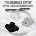 Kailh Low Profile Switch Customized Full POM The Elenments Series White Rain Black Cloud Hide Mountain Switch Qme 10PCSGrey