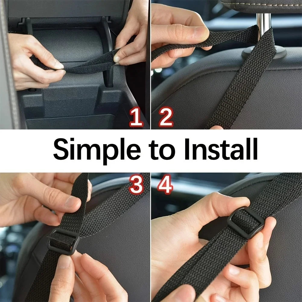 Maximize Your Car's Storage Space with this Large Capacity Car Seat Net Pocket! Qme