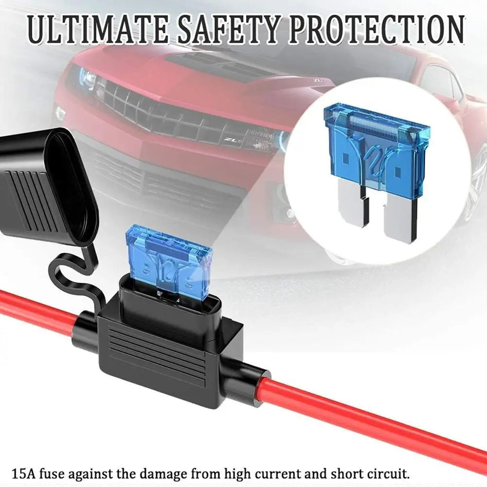 12V Charger Cable For Motorcycle Battery Terminal To SAE Quick Extension Cord Cable Connector For Battery Charger/Maintainer Qme
