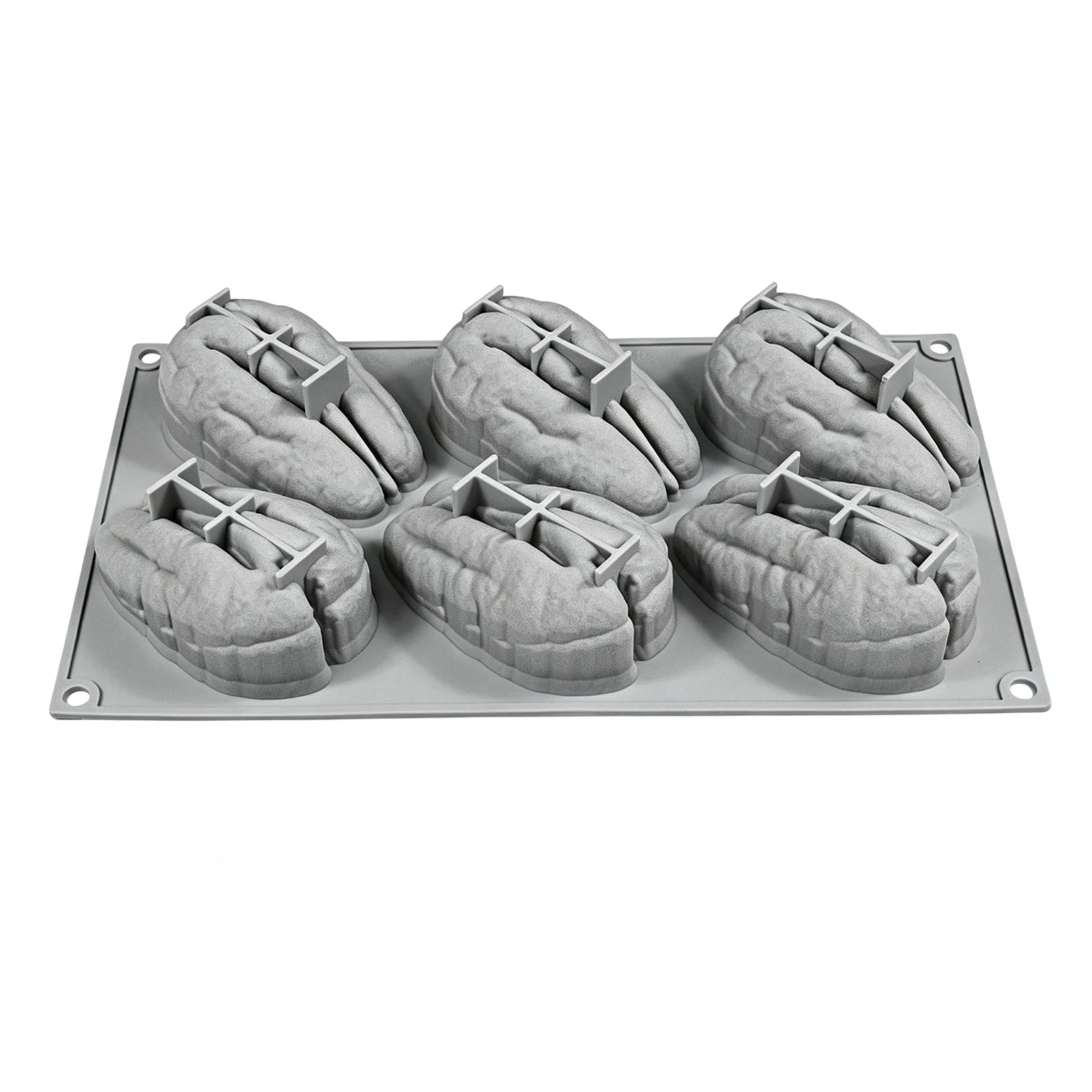 Nut-Shaped Silicone Mould 6 Cavity Chocolate Ice Mould DIY Bakeware Molds for Baking Cake Candy Jelly Mousse Desserts Qme Style D
