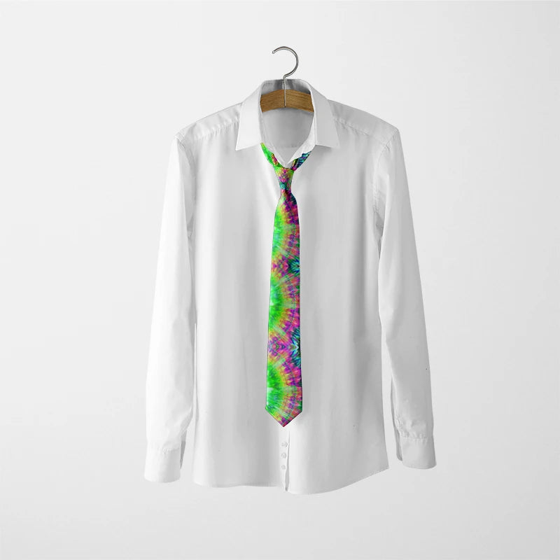 Funny Frog Sunflower Print Men's Tie Fashion Business Personality Qme