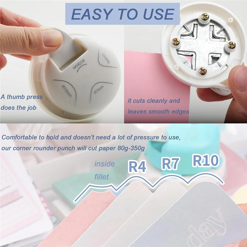 A02F-4 In 1 Paper Corner Cutter DIY Paper Projects Corner Cutting Tool Card Photo Trimming Scrapbooking Corner Trimmer Qme