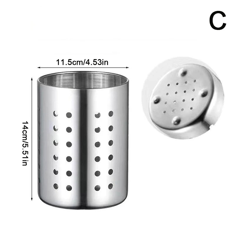 Kitchen Storage Basket Stainless Steel Cutlery Holderchopstick Holder Qme C
