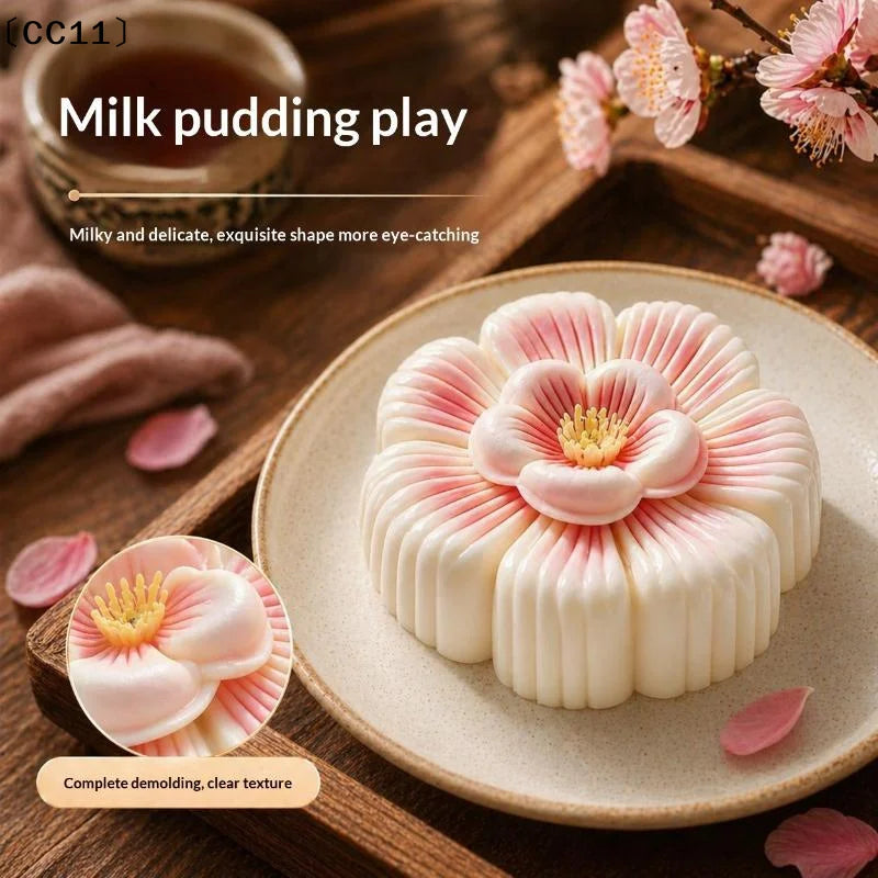 3D Flower Shape Silicone Molds Ice Pastry Baking Tool Jelly Candy Qme