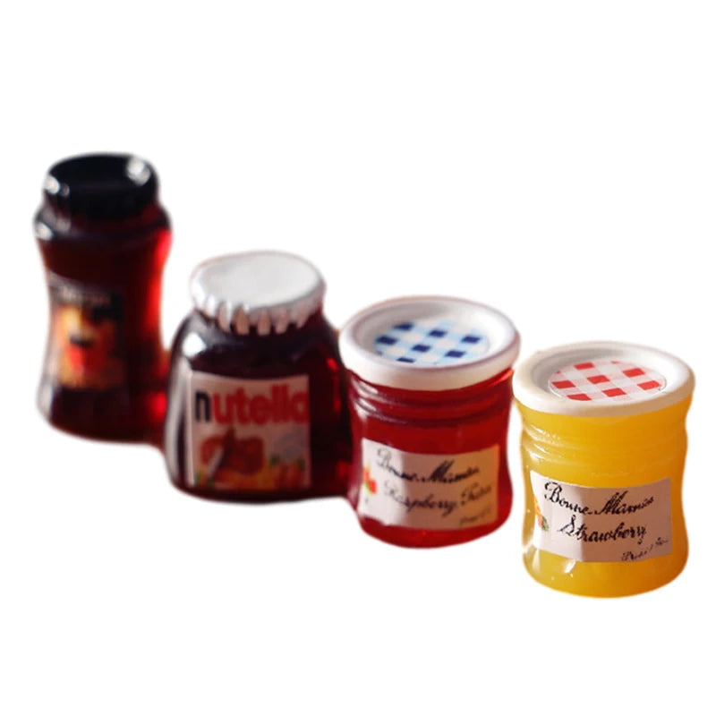 1 12 Dollhouse Miniature Coffee Can Bread Spread Fruit Sauce Jam Food Qme 1Set