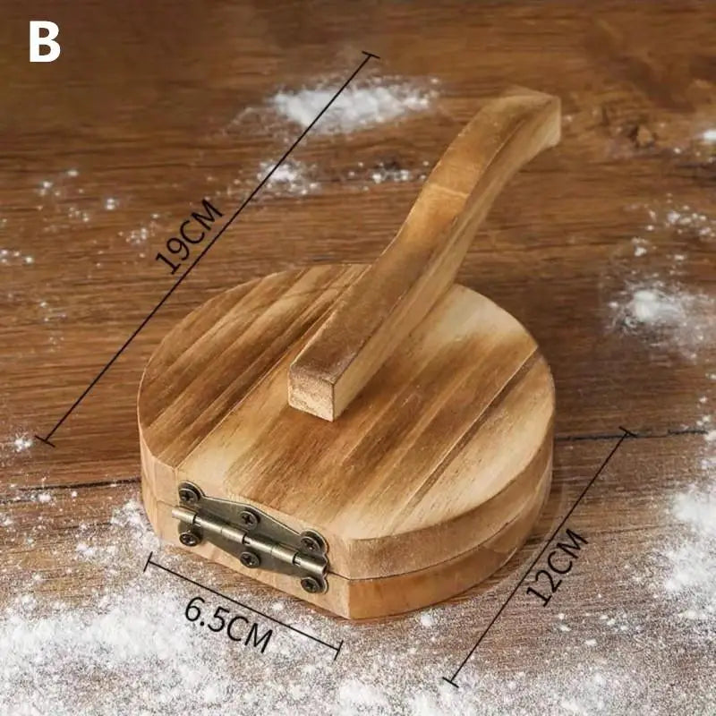 Solid Wood Dough Press Tool Quick Easy Dumpling Skin Presser Home Qme A