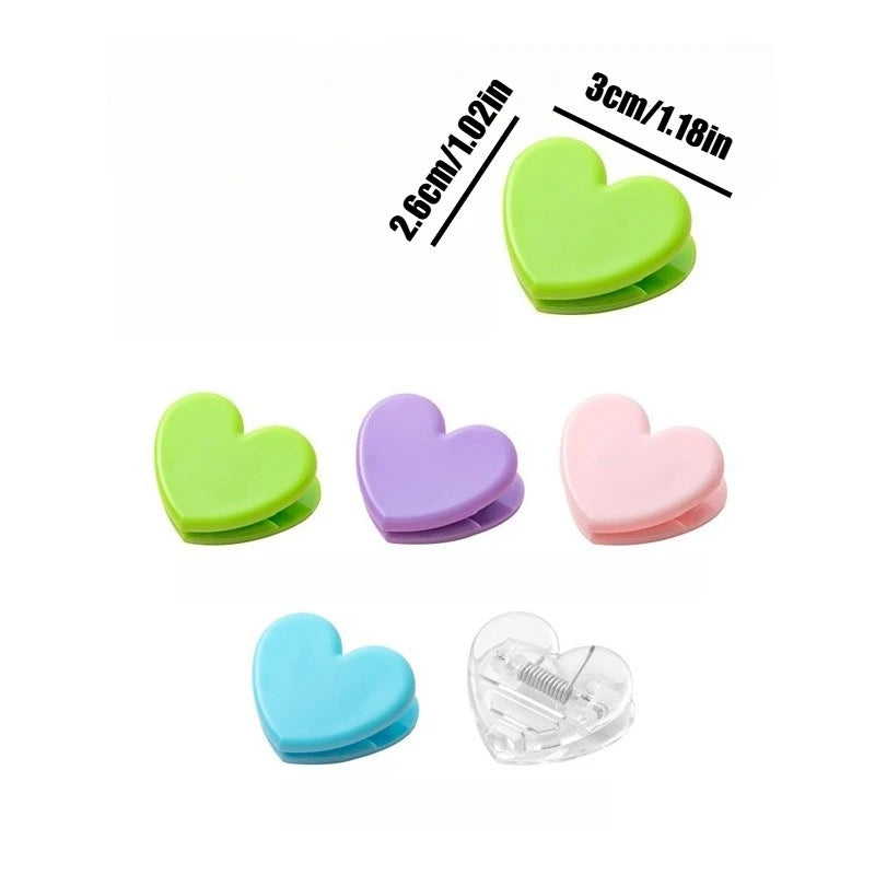Multi functional love clip, colorful storage corner clip, simple ins file, hand account, bill clip, sealing clip Qme