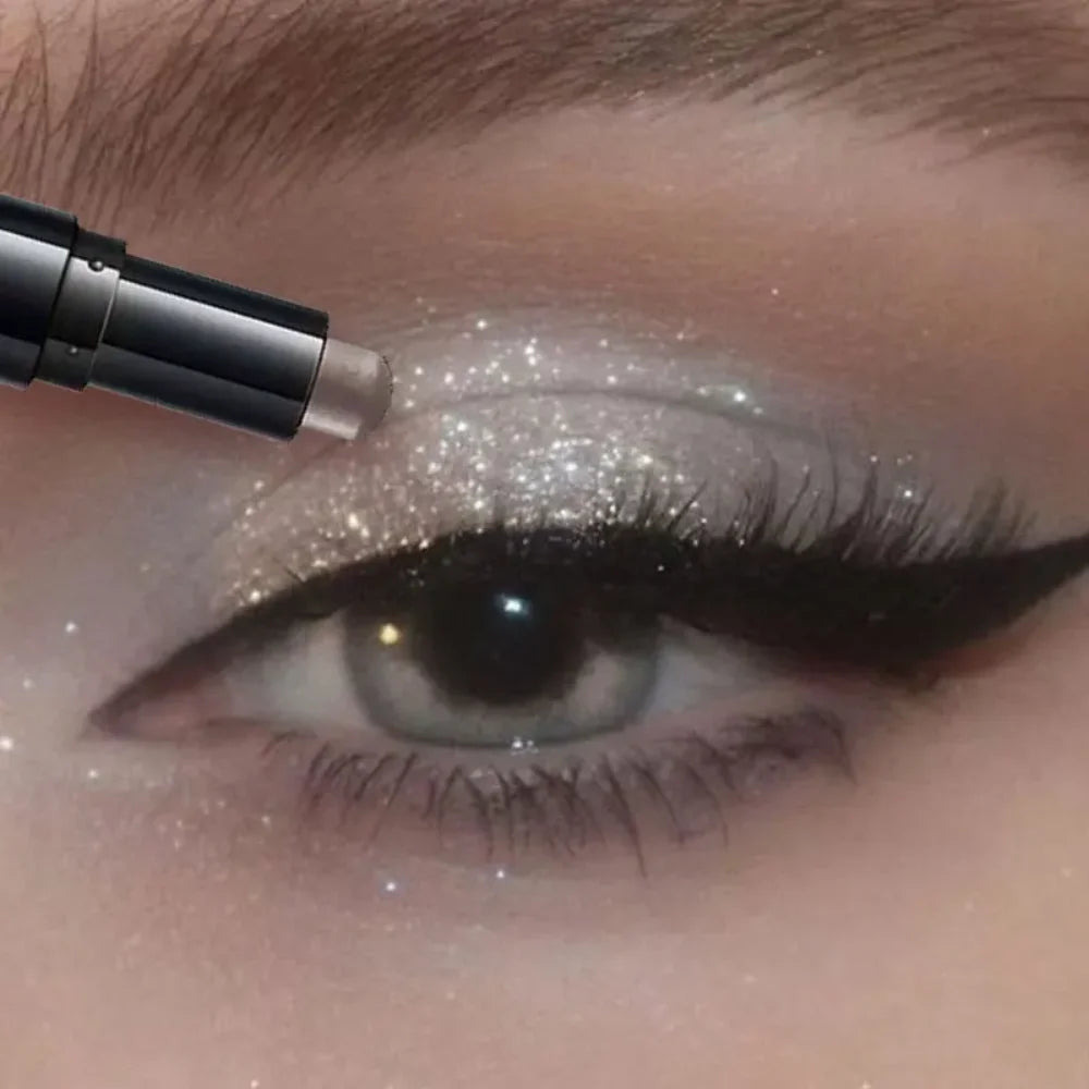 Dual-ended Eyeshadow Stick Matte Shimmer Waterproof Long-lasting Qme
