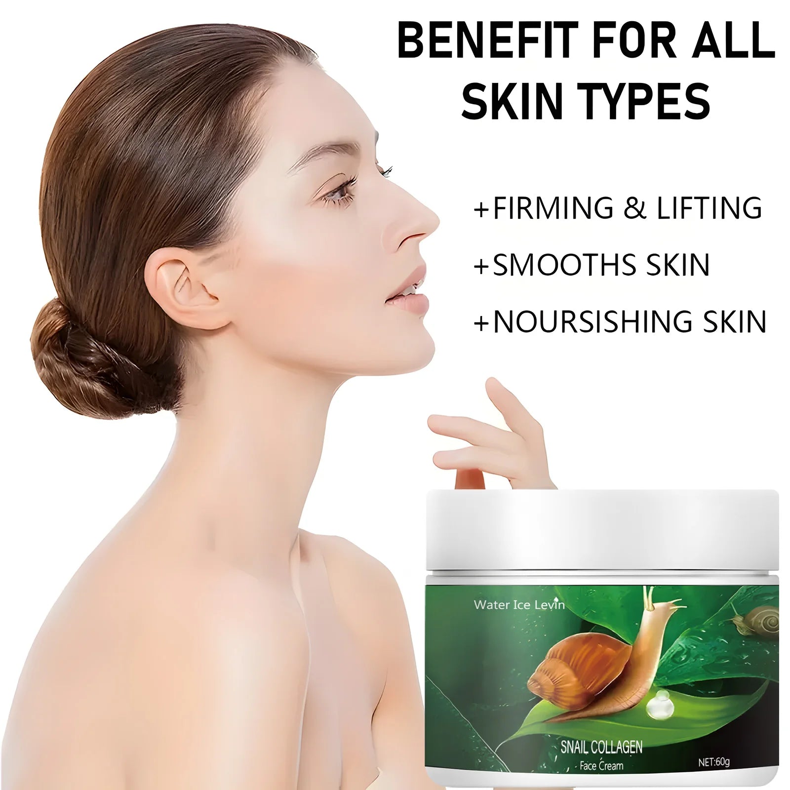 Snail anti-wrinkle cream firming up anti-aging fade fine lines moisturizing whitening repair skin care cosmetics Qme