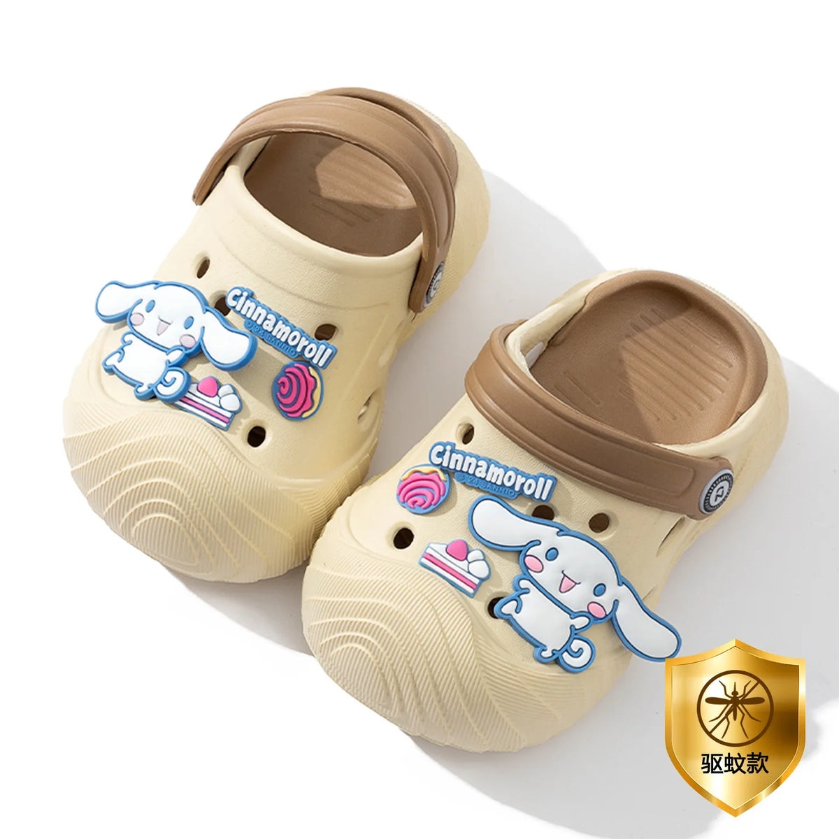 Hello Kitty Kuromi Soft-Soled Perforated Sandals Summer Student Slip-On Sandals Outdoor Non-Slip Cartoon Sandals Qme 4 170mm Sizes 26-27