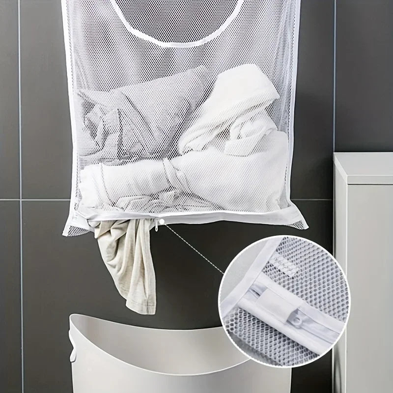 1 Wall-Mounted Laundry Basket, Suitable for Bathrooms,Dormitory And Home Hanging Storage Bags, Hanging Shoe Organizer Qme