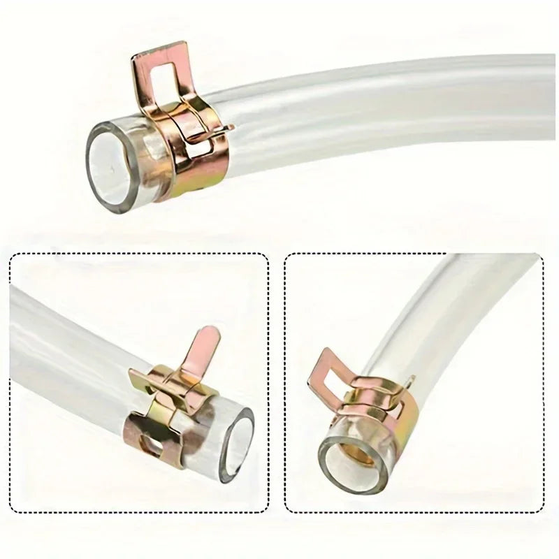 75pcs Color-Plated Zinc Hose Clamps - Secure Fitting for Acrylic, Filter Barrels, Hoses & Water Outlet Pipes Qme