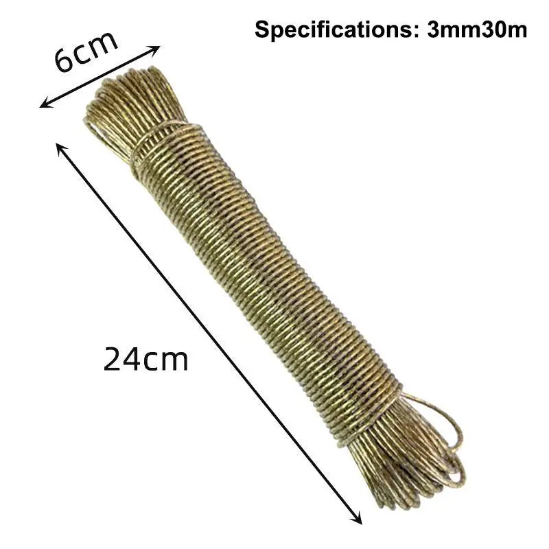 Portable Clothesline 10 20 30 50M Garden Camping Travel Clothes Qme G1