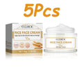 White Rice Face Cream Moisturizing Firming Fade Fine Lines Tighten Pores Lighten Dark Spots Nourishing Brightening Face Cream Qme 5 x 50g Boxed