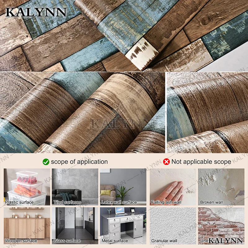 Wood Peel Stick Wallpaper Vinyl Self Adhesive Contact Paper Removable Qme