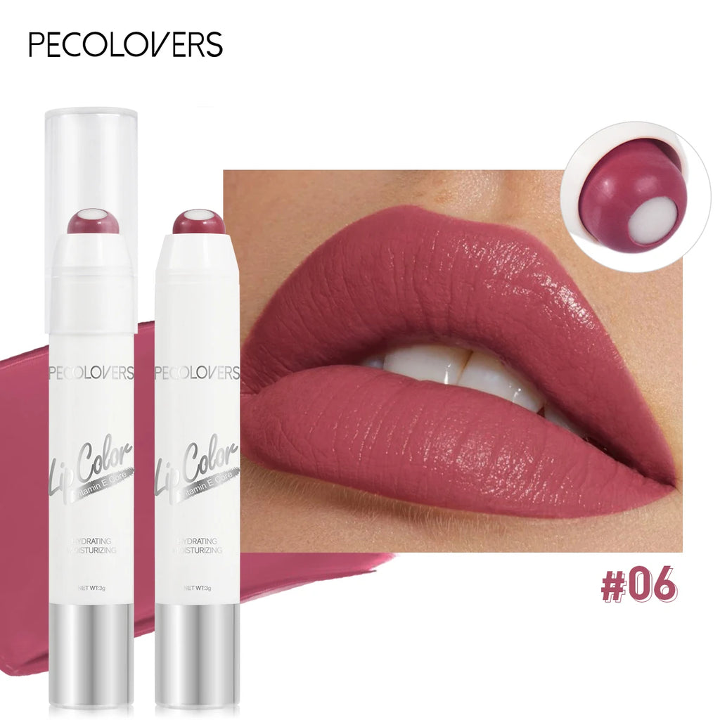 6 Colors Lipstick Pen Waterproof Red Lipstick Non-stick Cup Makeup Lip Liner Pen Cosmetics Qme 06