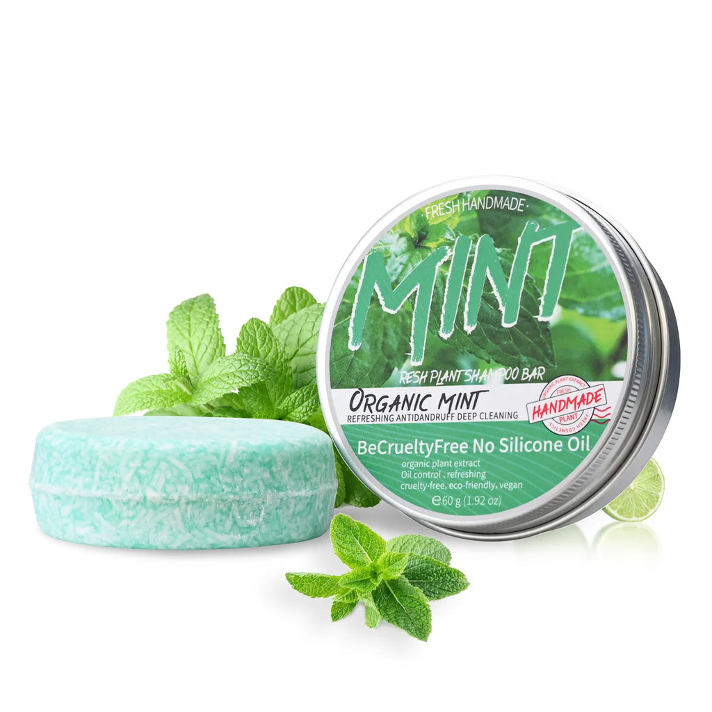 Mint Herbal Shampoo Plant-based Soap Oil Control Dandruff Hand Qme 60g