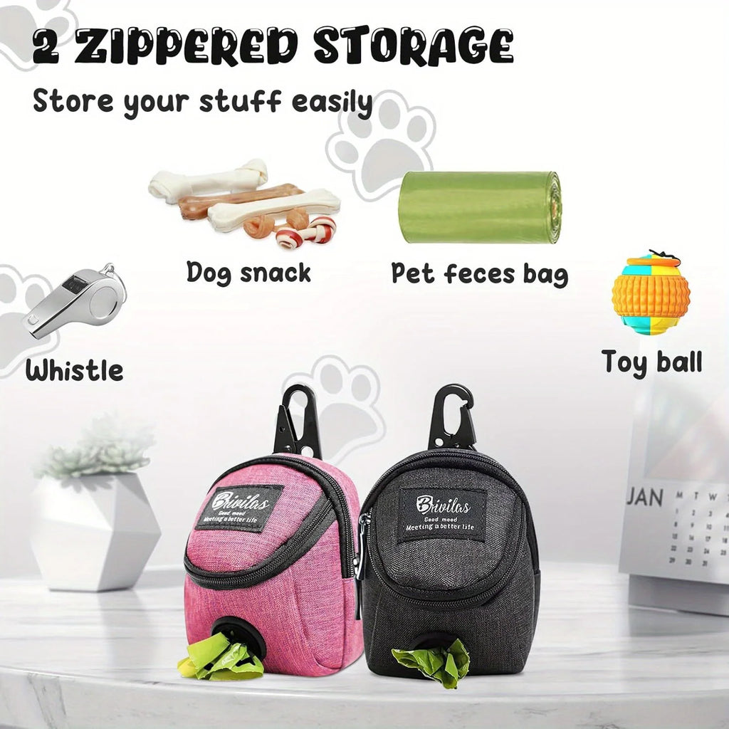 2-piece set of multifunctional outdoor dog training bag and training horn, with built-in fecal bag dispenser (no garbage bag) Qme