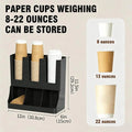 Coffee Station 6-Compartment Wall Mount Holder Up Cup Organizer Pods Qme China Mainland Black