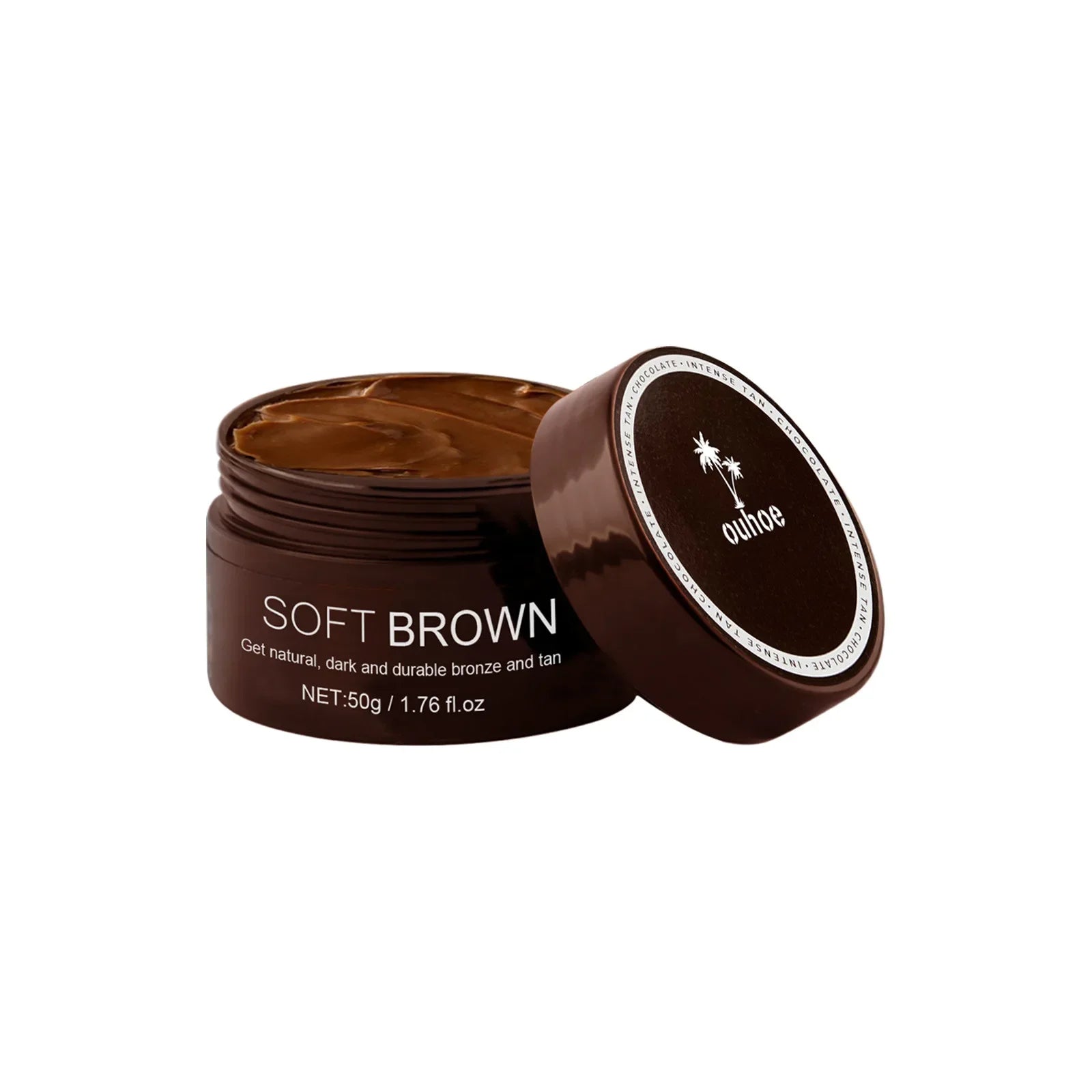 Soft Brown Self-Tanning Cream Intensive Tanning Outdoor Summer Beach Brown Bronzer Long Lasting Sunless Fake Tan Body Lotion Qme 50g Boxed 200ml