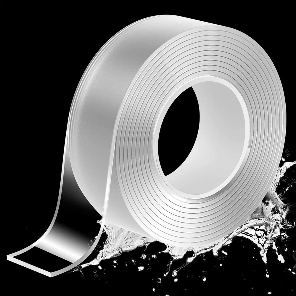 1-10m Ultra-strong Double-sided Adhesive Nano Tape Clear Removable Waterproof Extra Strong Sticky Strip Heavy-duty Two Side Tape Qme Transparent 5M 1mm|30mm|China Mainland