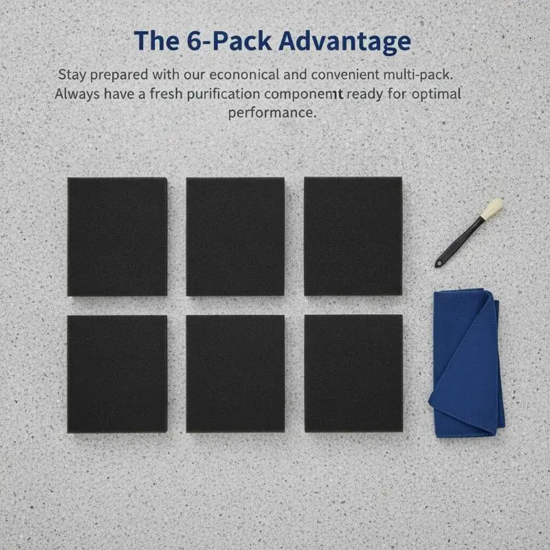 6Pcs 132x112x10mm Sponge Cotton Replacement Filters For FC8140 FC8142 FC8144 FC8148 Vacuum Cleaner Qme