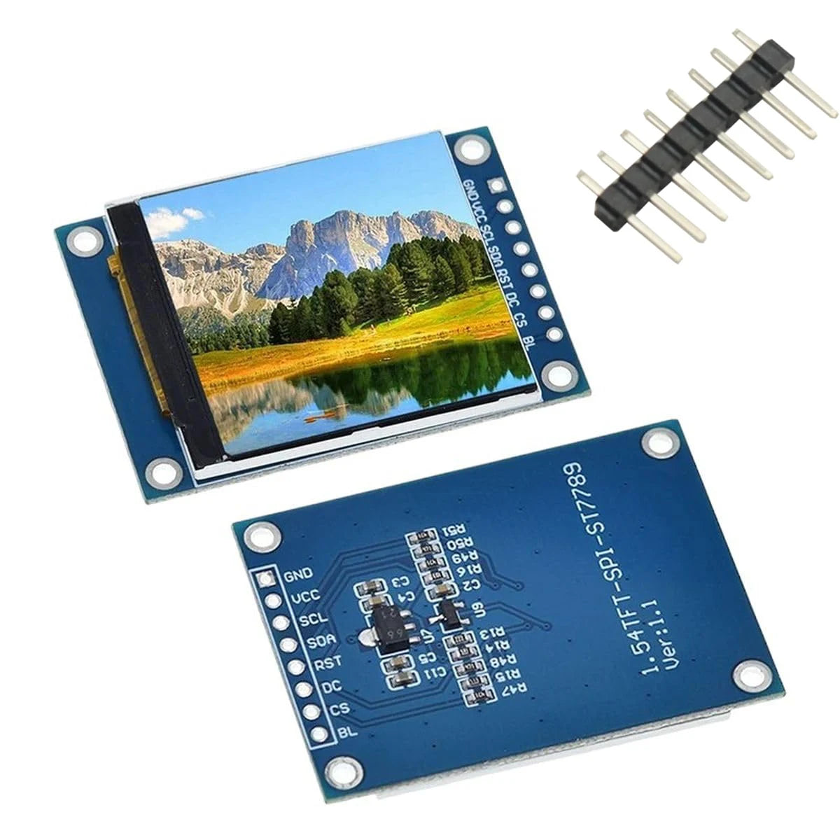 1.54 Inch 1.54" Full Color TFT Display Module HD IPS LCD LED Screen 240x240 SPI Interface ST7789 For Arduino Qme