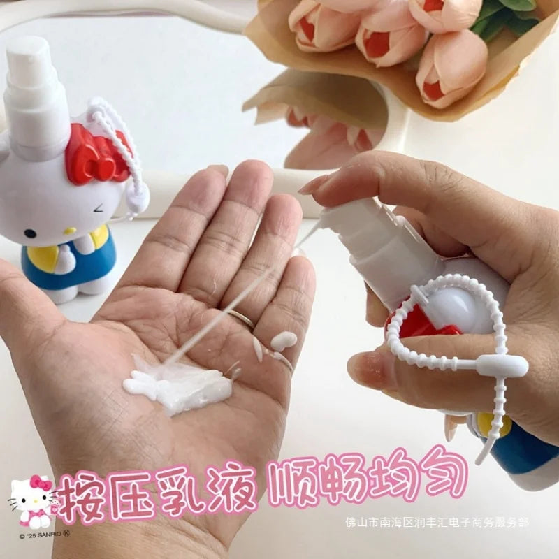 Hello Kitty Kuromi Mini Portable Travel Bottles Cartoon-themed Lotion and Shower Bottles for Home Use Spray Bottles Qme