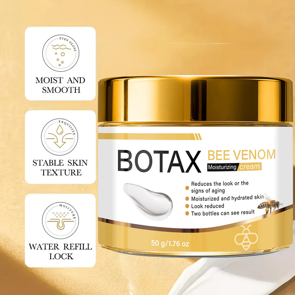 BOTAX Bee Venom Moisturizing Cream, Firming & Anti-Aging with Retinol, Hyaluronic Acid & Collagen for Hydrated Skin Qme