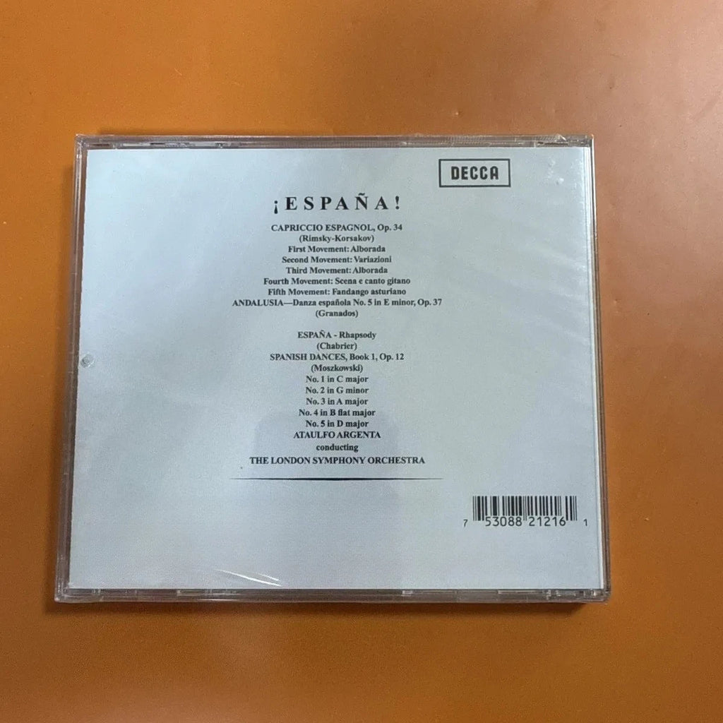 "España" Orchestral Audiophile CD, High-Fidelity Analog Mastering, Compatible with Standard CD Players, Ideal for Collectors Qme