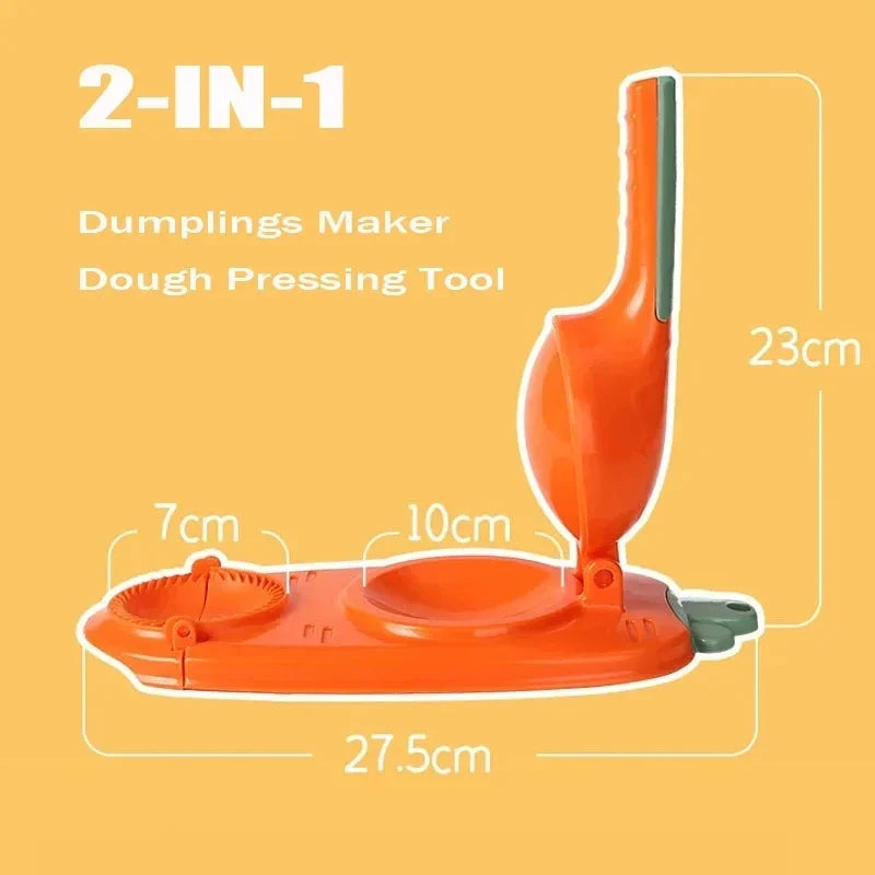 2 In 1 DIY Dumpling Wrapper Artifact Plastic Manual Wrapper Making Mold Dough Pressing Tool Baking Pastry Dumpling Maker Gadget Qme