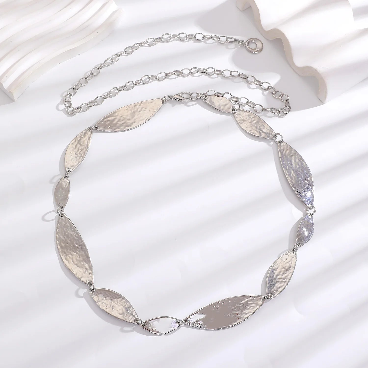 Women's Slim Decorative Waist Chain Silver Ethnic Style Tassel Chain Belt for Dresses Jeans Belt Trendy Qme DD