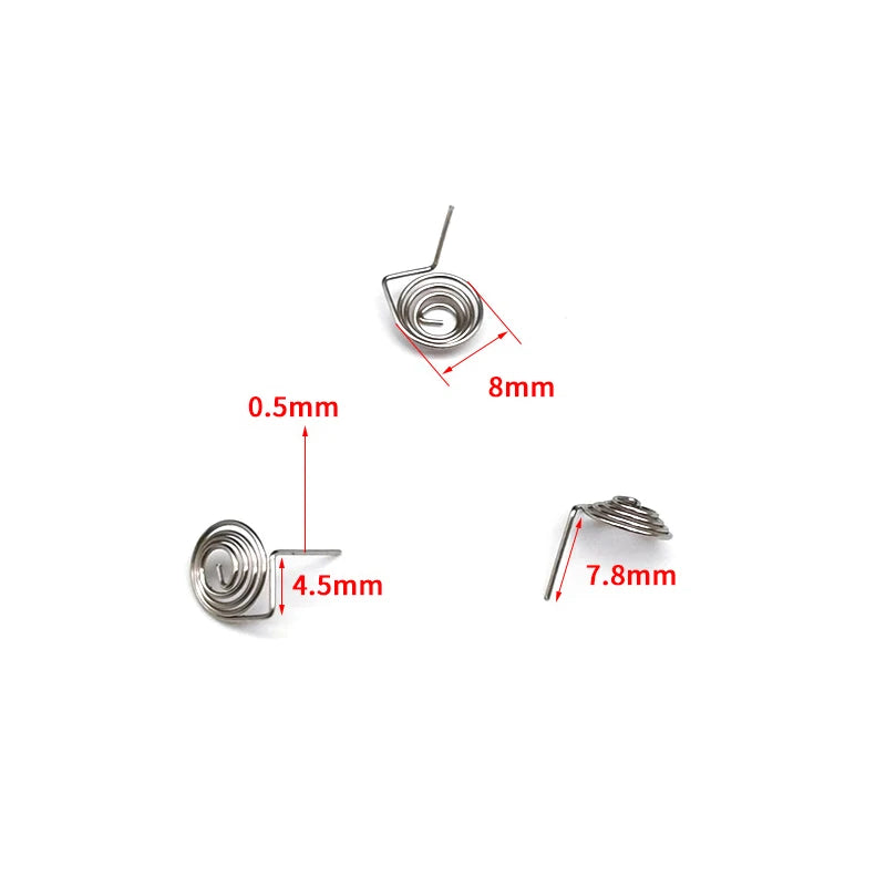 Nickel Wire AAA Battery Springs 5 Coil Contact Plate Positive Qme A5 AAA
