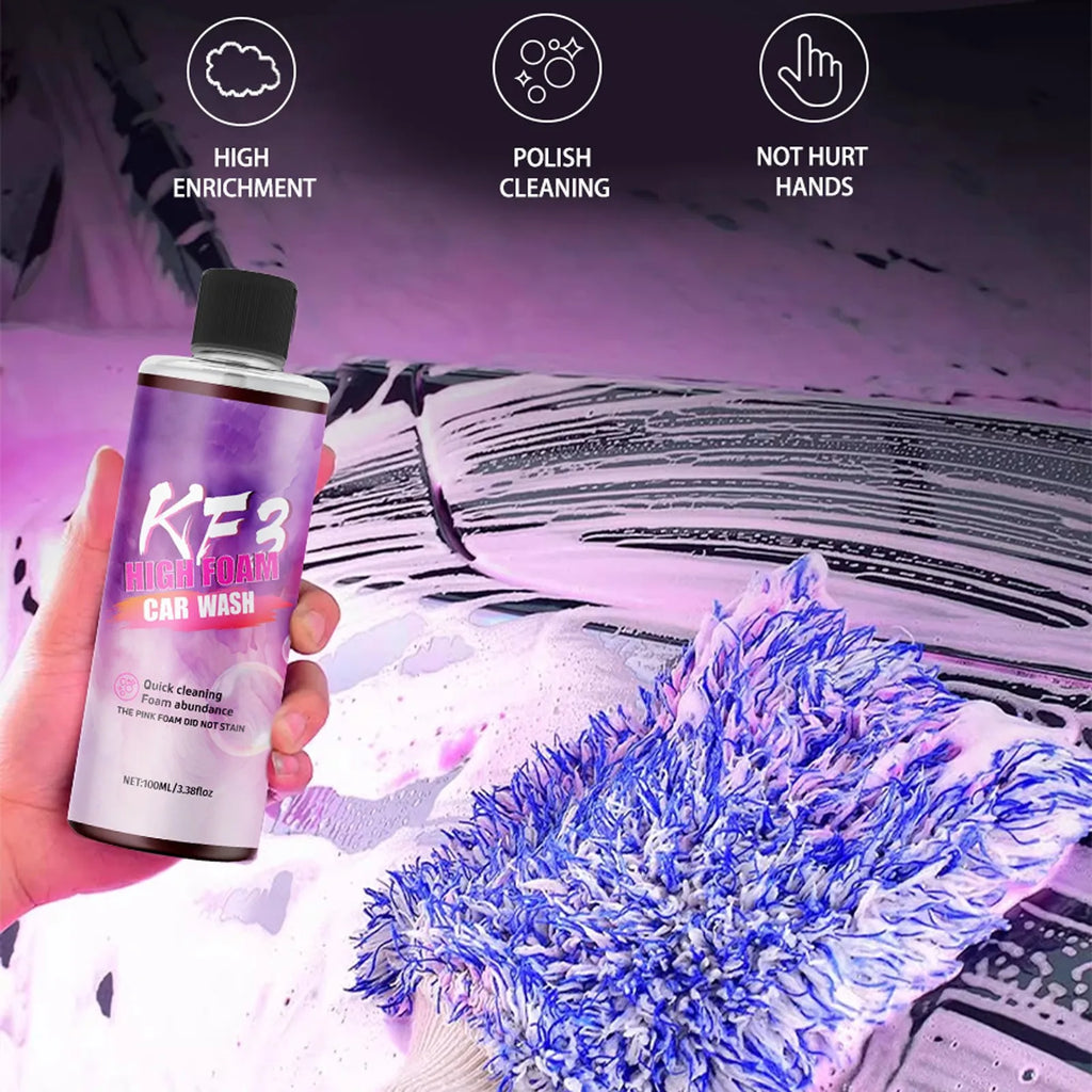 Bubble Wash Liquid Car Motorcycle Pre-wash Wash High Concentration High Foam Strong Decontamination Detergent Wash Soap 100ml Qme