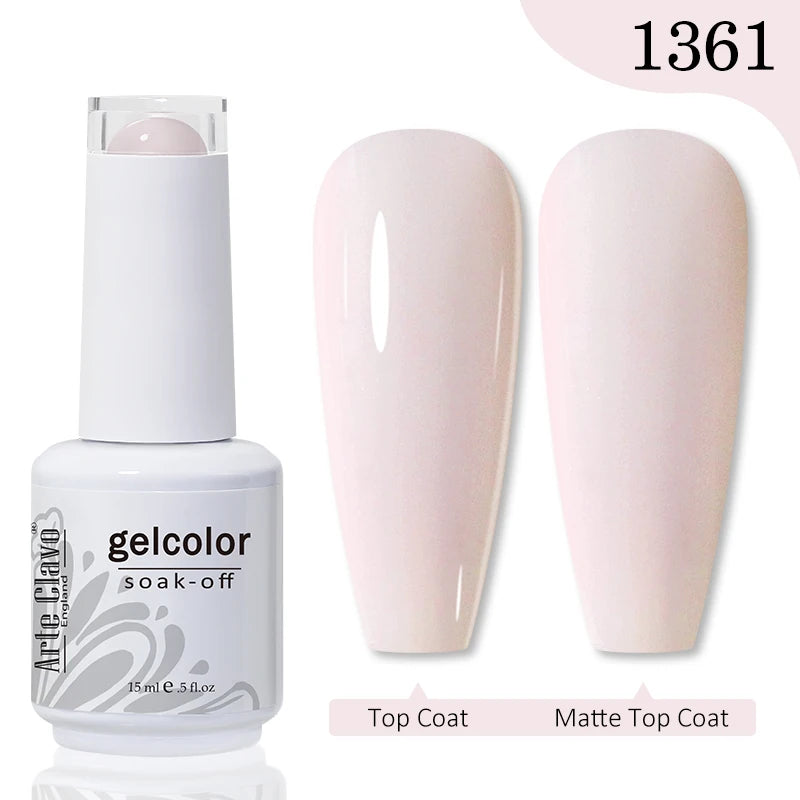 Arte Clavo Gel Nail Polishes Pink Nude Hybrid Lak Manicure
