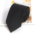 Men Classic Black Tie Luxury 8CM Necktie Stripes Ties for Man Groom Jacquard Woven Elegant Neck Tie for Business Wedding Party Qme A5