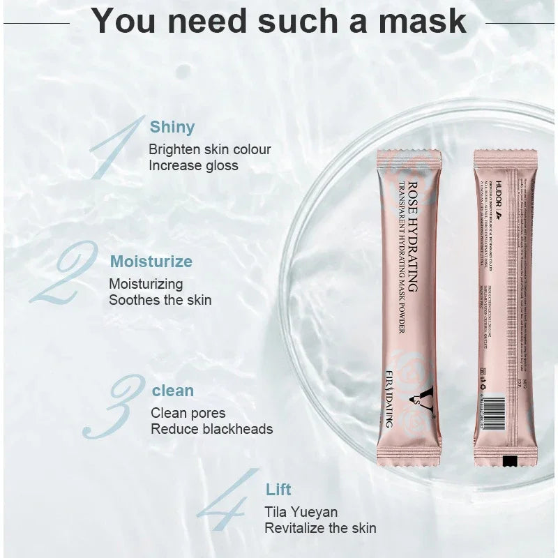 Moisturizing Salon SPA Soft Hydro Jelly Mask Powder Face Skin Care Whitening Rose Collagen Peel Off DIY Rubber Facial Jellymask Qme